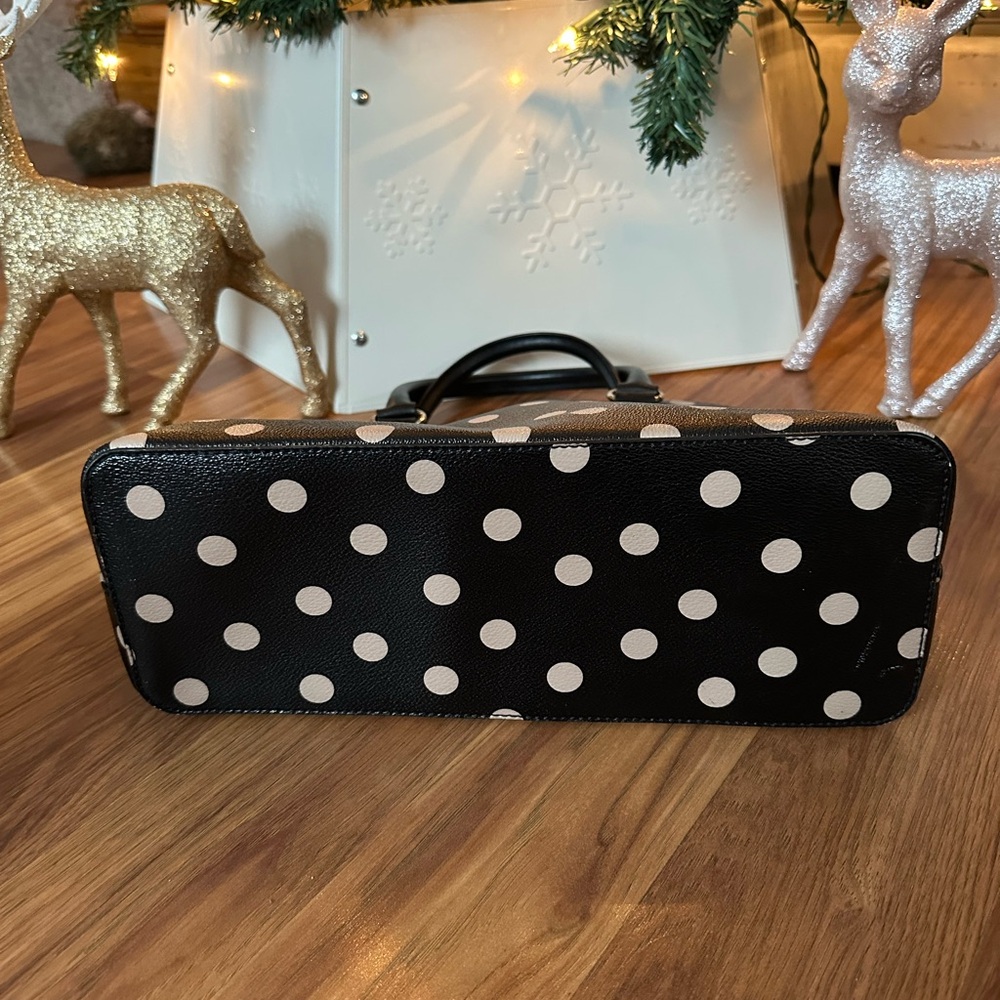 Kate Spade Black and White Polka Dot Satchel - Picture 3 of 5